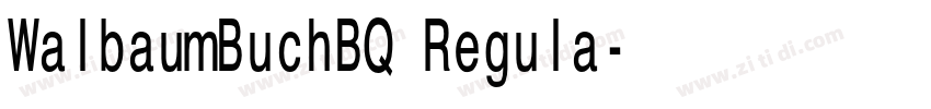 WalbaumBuchBQ Regula字体转换